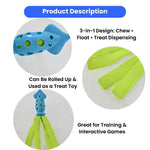 Water Friendly Squeaky Interactive Octopus Dog Toy for Chewing and Tugging - GreenFur