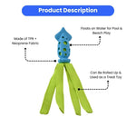 Water Friendly Squeaky Interactive Octopus Dog Toy for Chewing and Tugging - GreenFur