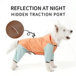 Waterproof Dog Four - Legged Adjustable Raincoat - GreenFur