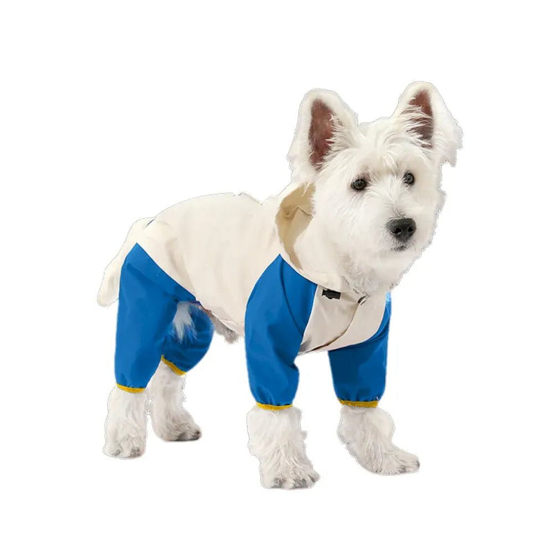 Waterproof Dog Four - Legged Adjustable Raincoat - GreenFur