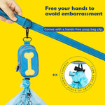 Waterproof Hands - Free Dog Poop Bag Dispenser with Carabiner - GreenFur