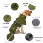 Waterproof Reflective Fleece Lined Dog Jacket for Dogs - GreenFur