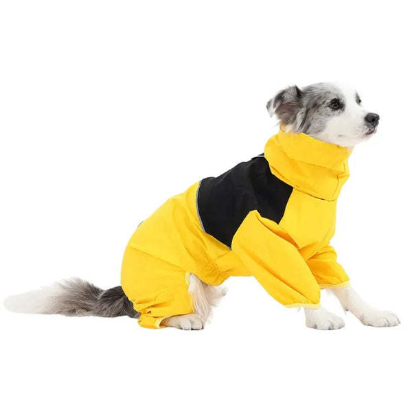 Waterproof Windproof Dog Jacket with Adjustable Collar for Medium and Large Breeds - GreenFur