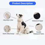 Waterproof Windproof Dog Jacket with Adjustable Collar for Medium and Large Breeds - GreenFur