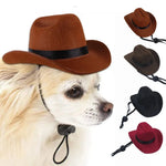 Western Cowboy Hat for Dogs Perfect Pet Cosplay Accessory - GreenFur