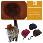 Western Cowboy Hat for Dogs Perfect Pet Cosplay Accessory - GreenFur