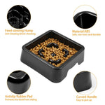 Wholesale Black Cat Dog Slow Food Puzzle Bowl Pet Slow Feed Bowl, S 6.4" × 6.4" × 2" - GreenFur