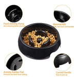 Wholesale Black Pet Slow Food Puzzle Bowl Cat Dog Slow Feed Bowl, S 6.4" × 1.8" - GreenFur