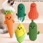 Wholesale Fruit Vegetable Series Hand Weaving Yarn Cat Pet Toys - GreenFur