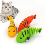 Wind Up Spring Swing Fish Toy Interactive Plastic Cat Play Item - GreenFur