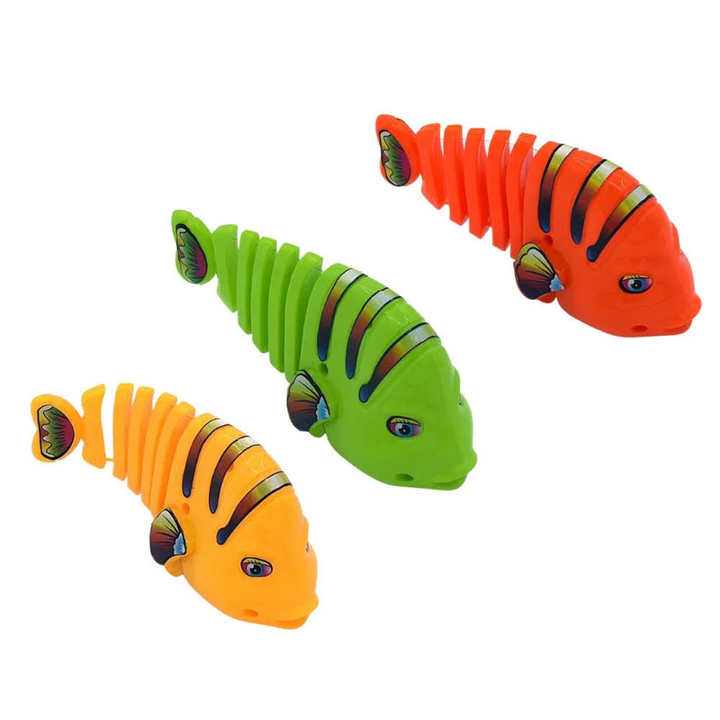 Wind Up Spring Swing Fish Toy Interactive Plastic Cat Play Item - GreenFur