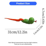 Windup Wiggling Snake Cat Toy Plush Tail Twist Crawler for Interactive Indoor Play - GreenFur