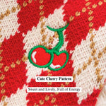 Winter Cat Sweater for New Year Cherry Patterned Pet Clothing - GreenFur