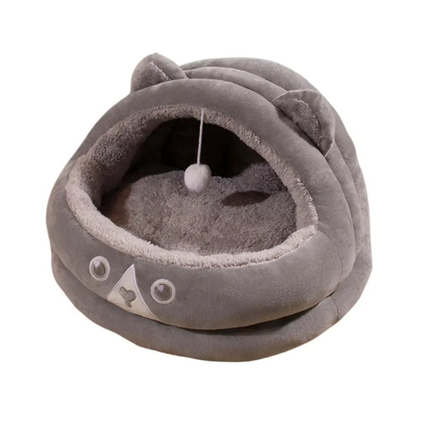 Winter Cozy Bear - Themed Pet Tent Bed with Plush Ball - GreenFur