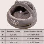 Winter Cozy Bear - Themed Pet Tent Bed with Plush Ball - GreenFur