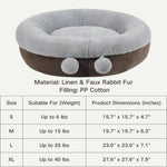 Winter Decorative Pom - Poms Plush Pet Bed with Thick Padding - GreenFur