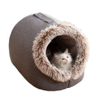 Winter Durable Portable Plush Pet Bed with Handle - GreenFur