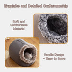 Winter Durable Portable Plush Pet Bed with Handle - GreenFur