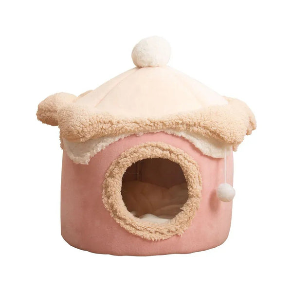 Winter Ice Cream - Shaped Pet Bed with Plush Fabric - GreenFur