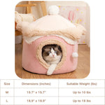 Winter Ice Cream - Shaped Pet Bed with Plush Fabric - GreenFur