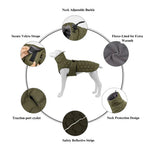 Winter Jacket for Large Dogs Outdoor Warm Coat - GreenFur