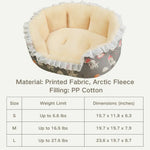 Winter Non - Slip Floral Pet Bed with Thick Padding - GreenFur