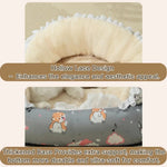 Winter Padded Pet Bed Open Design with Floral Skirt - GreenFur