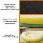 Winter Plush Banana Pet Bed with Removable Cushion - GreenFur