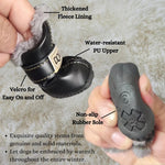 Winter Plush Lining Dog Boots For Small Breeds - GreenFur