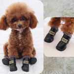 Winter Plush Lining Dog Boots For Small Breeds - GreenFur