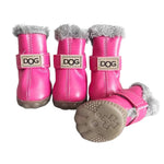 Winter Plush Lining Dog Boots For Small Breeds - GreenFur