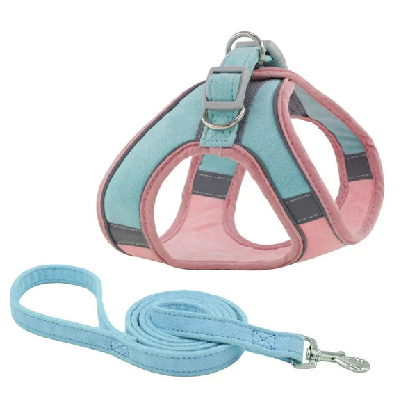 Winter Reflective Fleece Suede Harness for Cats - GreenFur