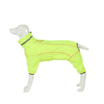 Winter Side Zipper Four Legged Reflective Strip Dog Warm Suit - GreenFur