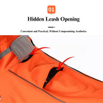 Winter Side Zipper Four Legged Reflective Strip Dog Warm Suit - GreenFur