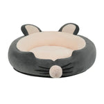 Winter Thickened Plush Pet Bed with Cute Ear and Nose Design - GreenFur
