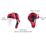 Winter Warm Fashion Adjustable Pet Cap Red Plaid Dog Hats - GreenFur