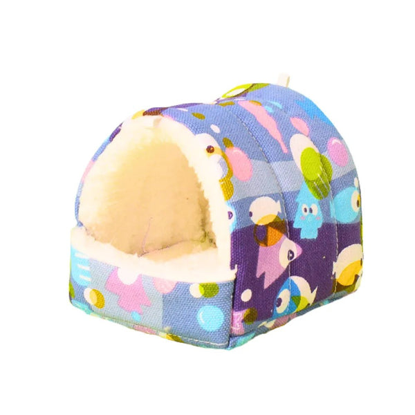 Winter Warm Hamster Plush Nest Toy Parrot Bird Bed - GreenFur