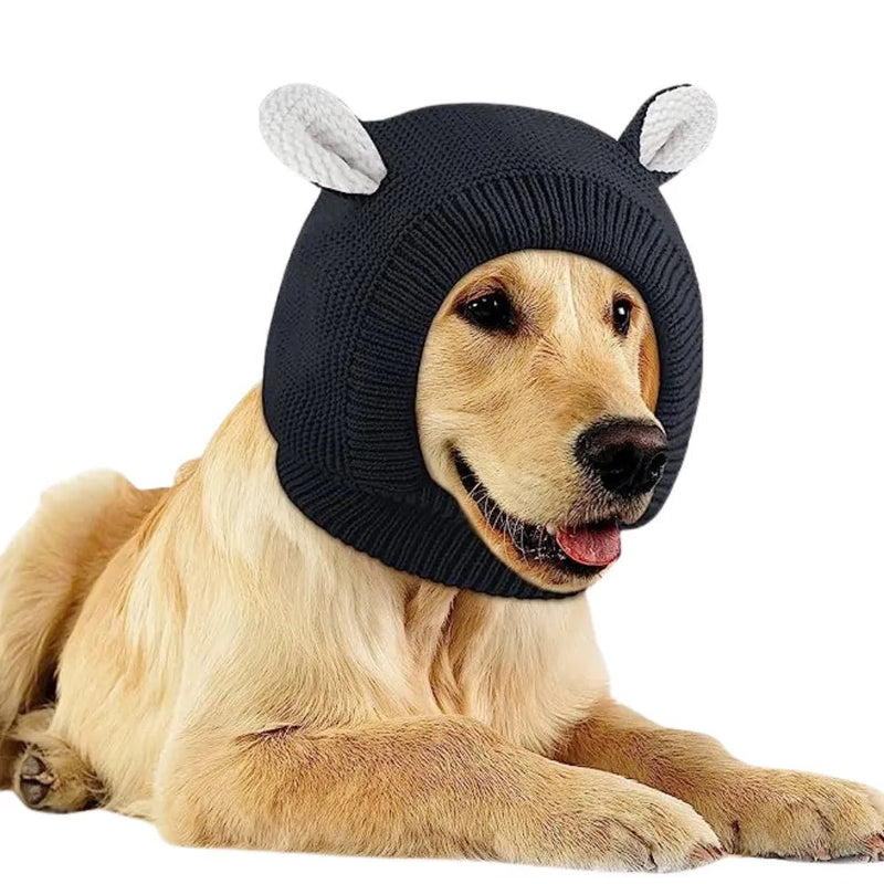 Winter Warm Head Wrap Quiet Pet Ear Muffs Knitted Dog Hat - GreenFur