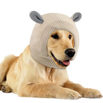 Winter Warm Head Wrap Quiet Pet Ear Muffs Knitted Dog Hat - GreenFur