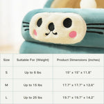 Winter Warmth Half - Closed Cat Ear Shaped Pet Bed - GreenFur