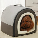 Winter Warmth Portable Pet Bed with Handle and Zipper Design - GreenFur