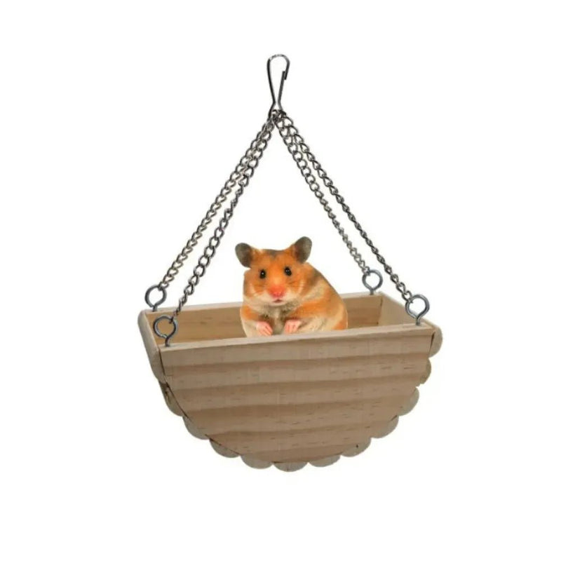 Wooden Swing Hanging Bed for Small Pets - GreenFur