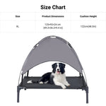 XL Elevated Pet Camping Bed with Canopy for Dogs - GreenFur
