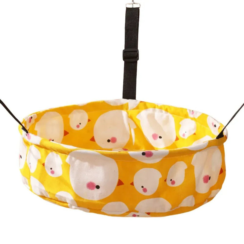 Yellow Adjustable breathable Comfort Cage Hanging Pet Cat Hammock Bed - GreenFur