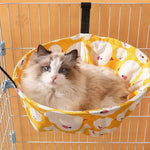 Yellow Adjustable breathable Comfort Cage Hanging Pet Cat Hammock Bed - GreenFur