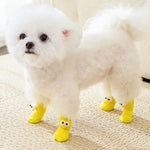 Yellow Anti Slip Cute Warm Pet Paw Socks - GreenFur