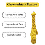 Yellow Giraffe Knotted Rope Toy for Dogs - GreenFur