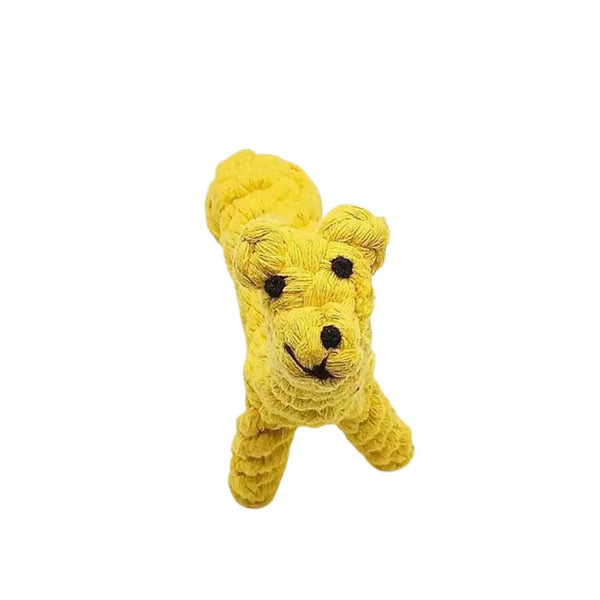 Yellow Giraffe Knotted Rope Toy for Dogs - GreenFur
