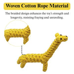 Yellow Giraffe Knotted Rope Toy for Dogs - GreenFur