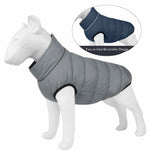 Zipper Design Reflective Strip Reversible Coat Warm Dog Jacket - GreenFur